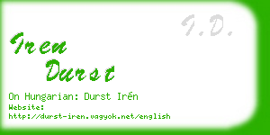 iren durst business card